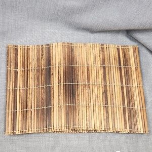 Zanzibar Wood Set of 4 Brown  Placemats. Was Used With A Tiki Set .